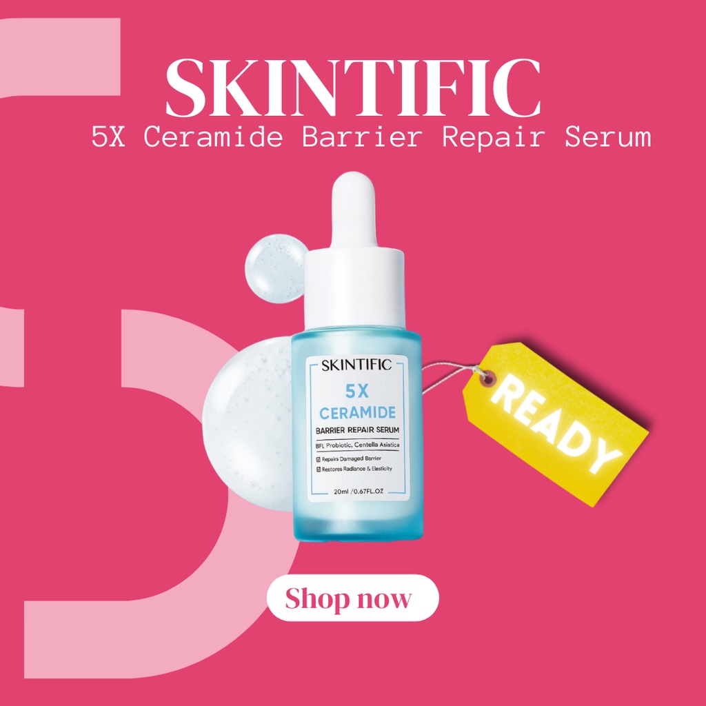 SKINTIFIC - 5X Ceramide Skin Barrier Repair Serum Scientific Power Repairing Essence Facial Skin Serum 20ml [BPOM]