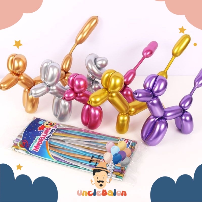 Balon Twist Chrome / Balon Pentil Chrome / Balon Chrome / Balon Dekorasi / Balon Ulang Tahun / Balon