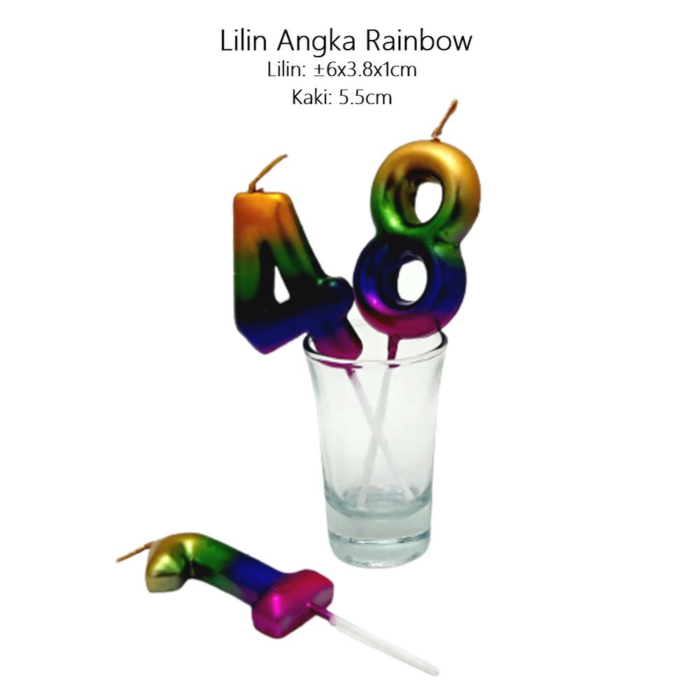 Lilin Angka Rainbow