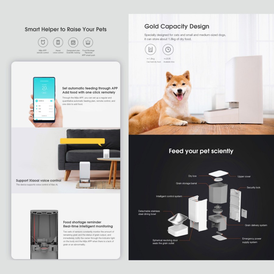 Mi Smart Pet Feeder Dispenser Makan Kucing App Control