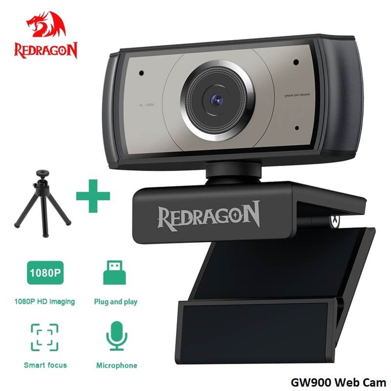 WEBCAM REDRAGON 1080P 30 FPS FHD APEX GW900 - WEB CAMERA PC GW-900