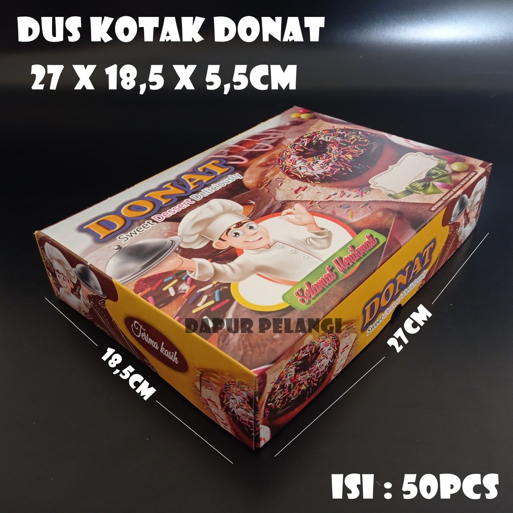 

Kotak Dus Donat 27 x 18,5 x 5 cm / Dus Donat muat 6