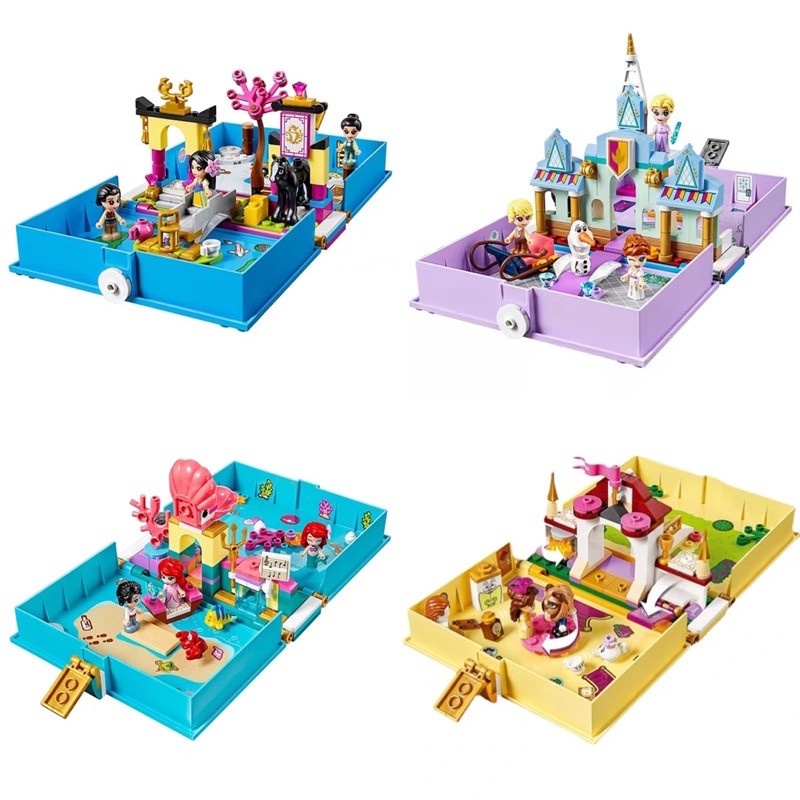 block princess story book building blocks mainan balok