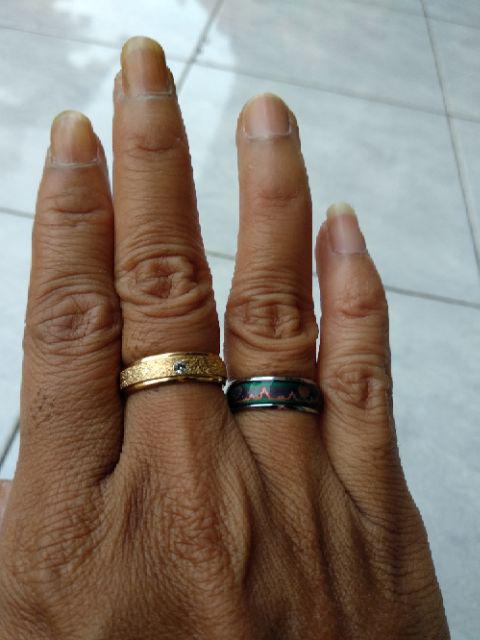 Cincin Couple Titanium Anti Karat Selamanya CT07 (SATUAN 