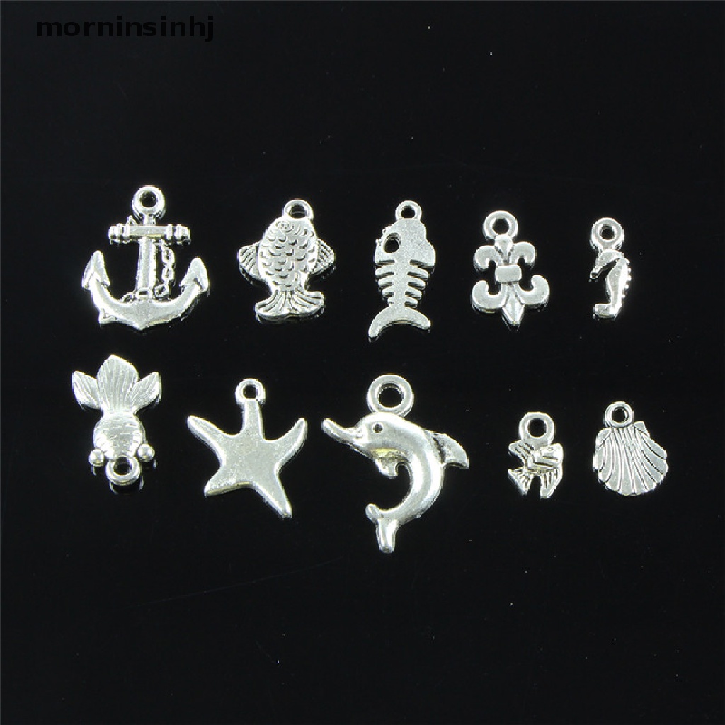 Mornin 100pcs Liontin Retro Warna Silver Untuk Diy Perhiasan