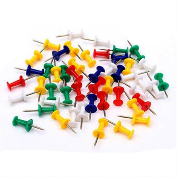 Push Pin TR-30 Joyko Transparant - Paku Kertas Clip Dinding Isi 30 pcs