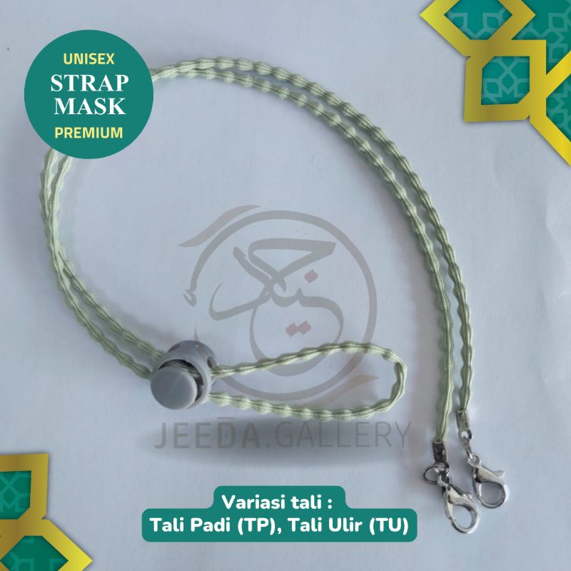 Strapmask Unisex | Strap Masker Tali Premium Ulir - Padi | Model Pengait Udang Kecil