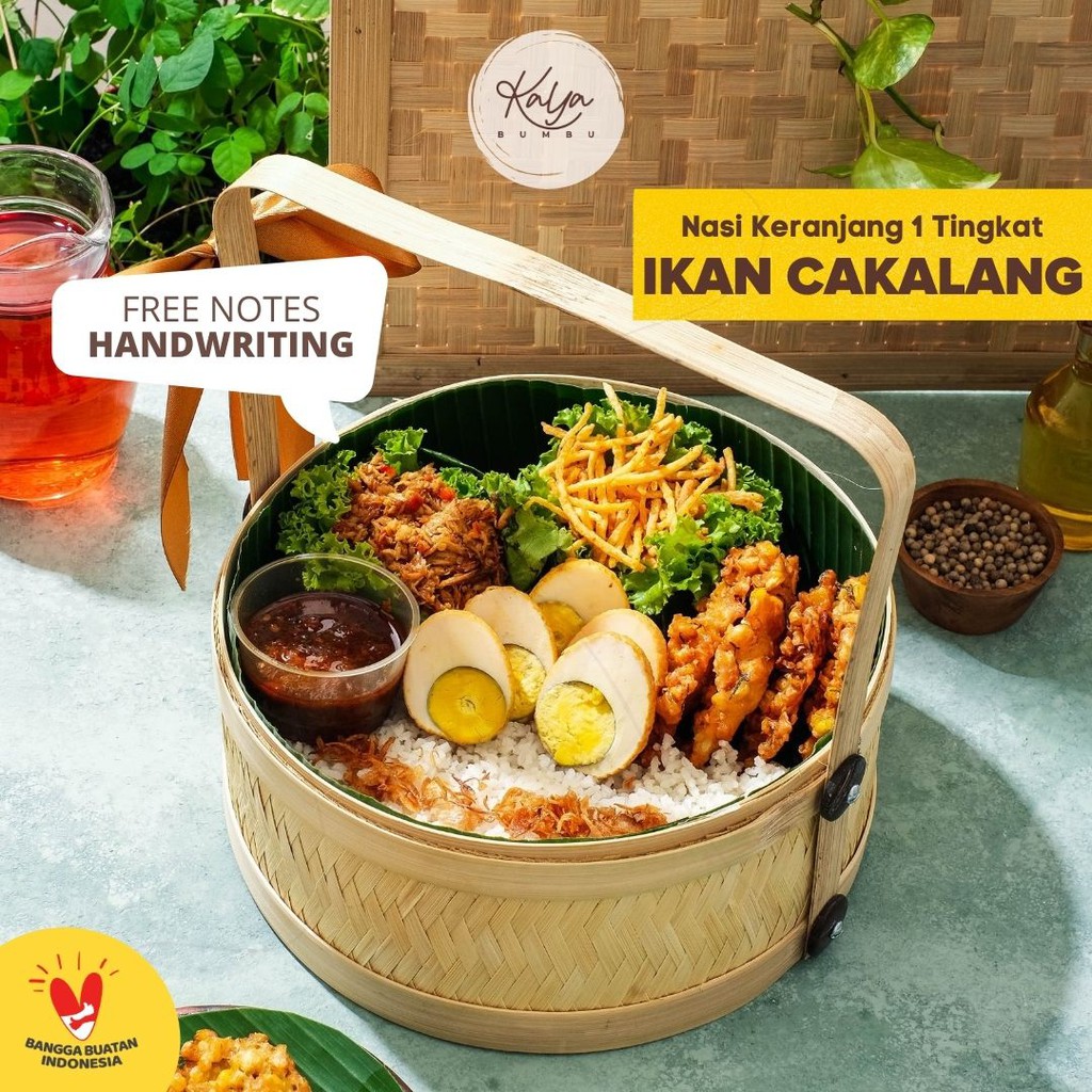 

NASI KERANJANG 1 TINGKAT - IKAN CAKALANG