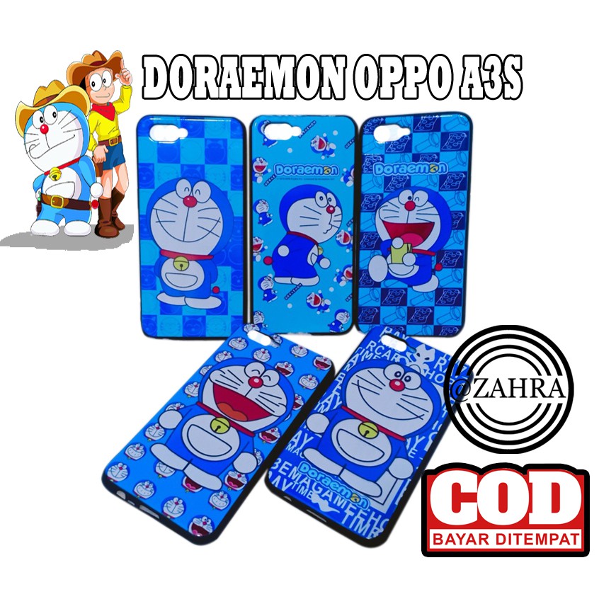 (GROSIR) Case / Softcase / Casing Handpone / Casing HP Karakter DORAEMON OPPO A3s ( RANDOM ) @ZAHRA