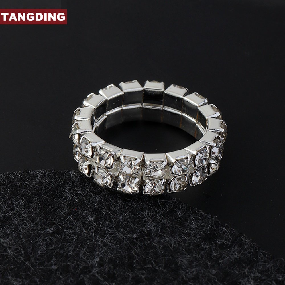 【COD Tangding】Cincin Berlian 1-5 Baris Elastis