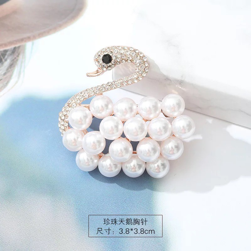 Ins Kepribadian Shiny Bros Berlian Imitasi Rusa Merak Bros Mutiara Unisex Bros Aksesoris indah-7#