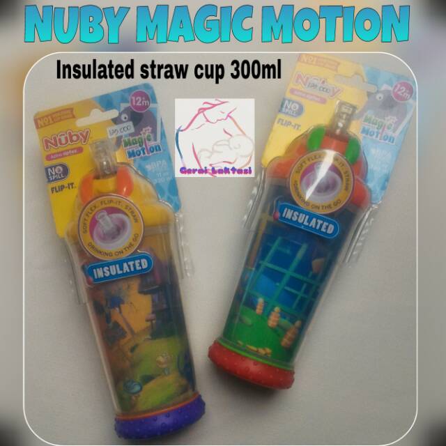 NUBY STRAW CUP The Insulated Magic Motion™ / NUBY BOTOL SEDOTAN