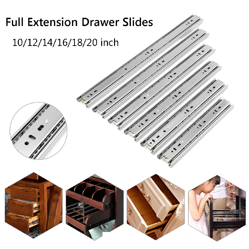 45mm Full Extension Soft Close Ball Bearing Drawer Slides One Pair