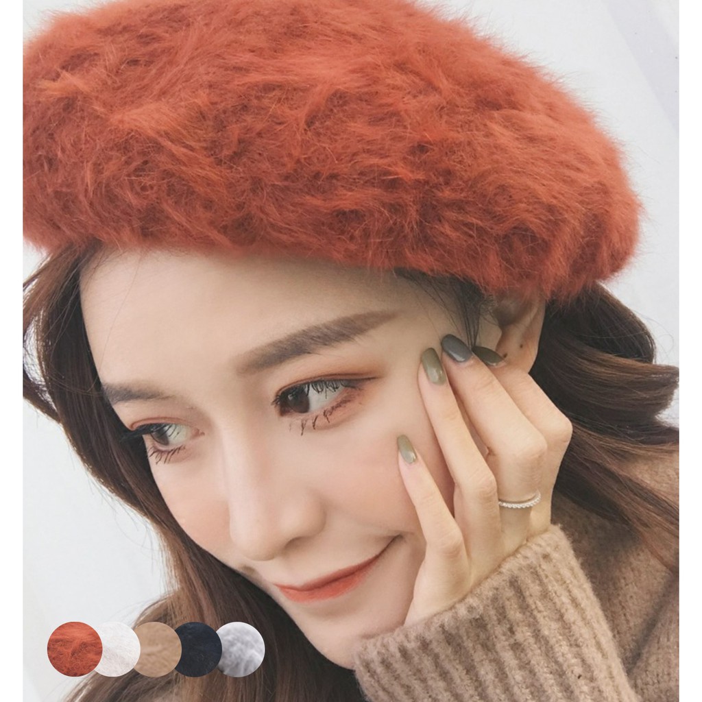 BEPL topi beret winter plush baret topi mangaka komikus tebal korea wol winter musim dingin import