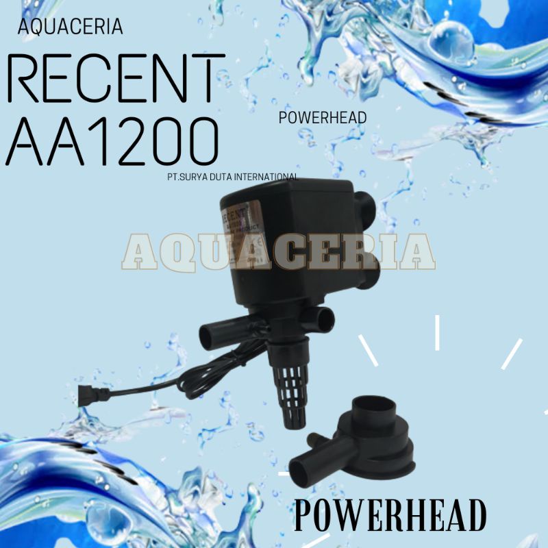 RECENT AA 1200 POMPA CELUP AIR AQUARIUM POWER HEAD 1200 RECENT