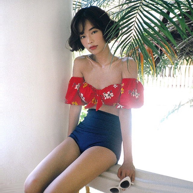 BEACHKINI Irina Bikini 2 Pieces Sabrina Off Shoulder High Waist Shorts Bikini Swimwear Swimsuit