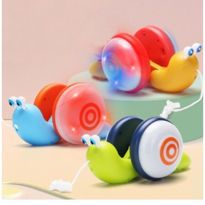 Mainan Siput Lovely Lanyard Snail Musik Lampu Nyala Tali Tarik Jalan  MODEL PREMIUM