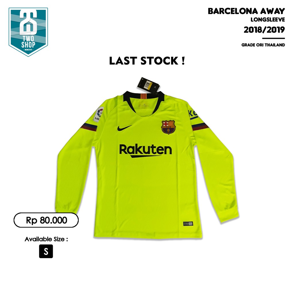 Jersey Barca Away Long Sleeve LS 18/19 Grade Ori