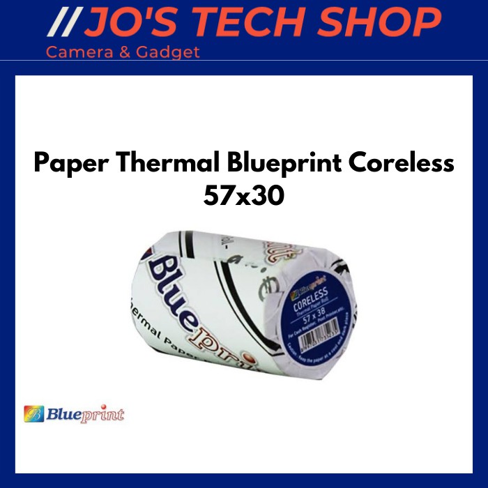 Paper / Kertas Struk Thermal Blueprint Lite Coreless 57x38 10 roll