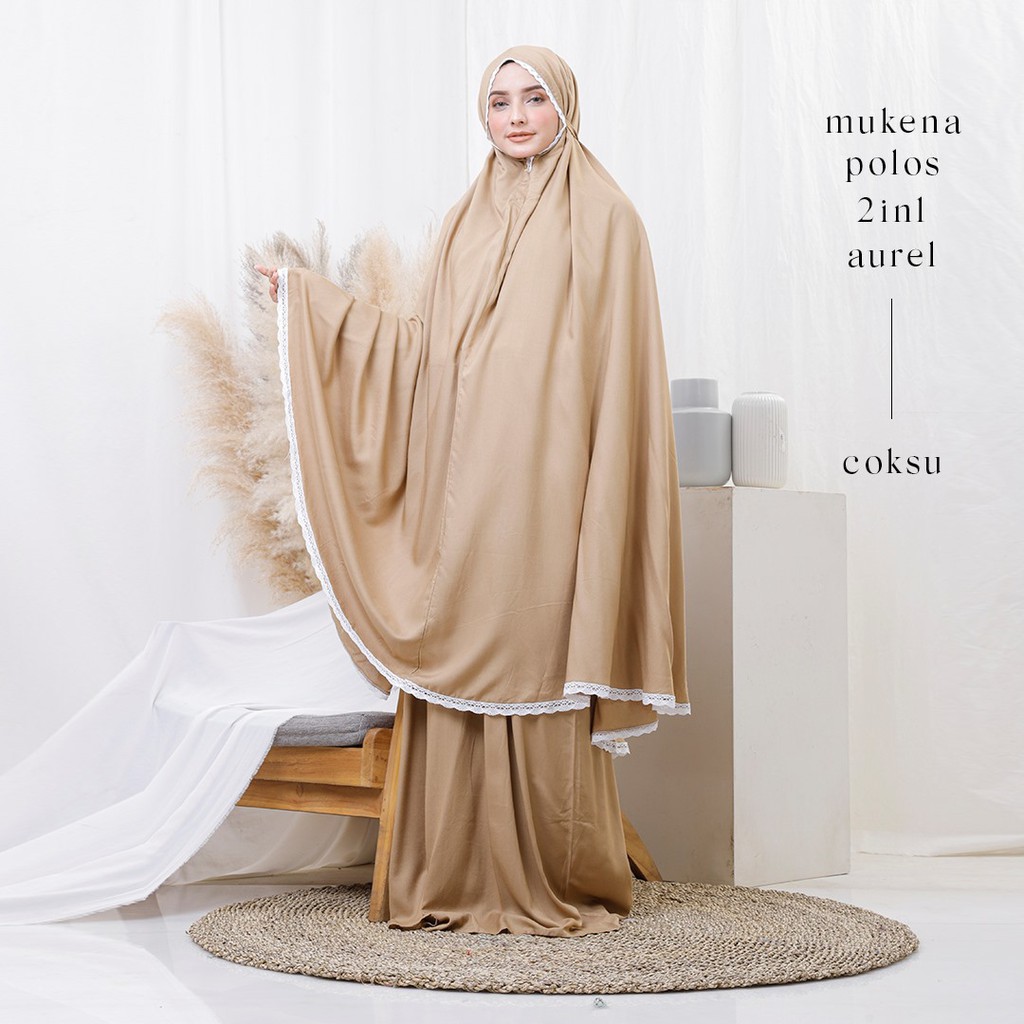 Mukena Dewasa Polos 2 in 1 Aurel