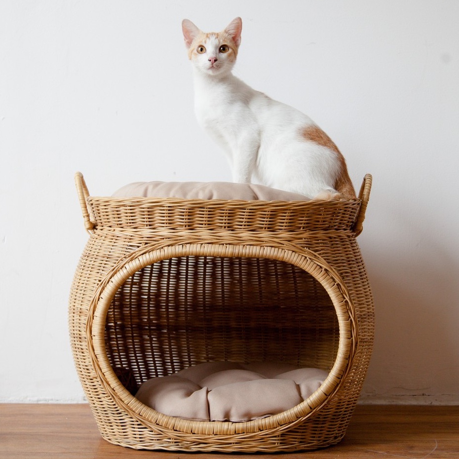 Uwitan Rumah Kucing Tingkat - Tempat Tidur Kucing dengan 2 Tingkat 