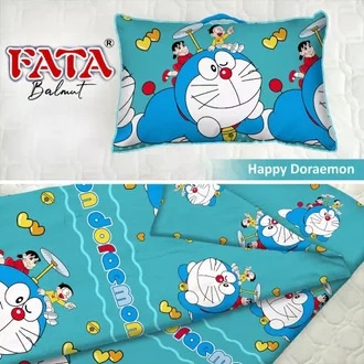 ORIGINAL SELIMUT BONITA 3D - PAULINA Uk 160X200 - MOTIF DORAEMON - SLIMUT DEWASA DAN ANAK ANAK