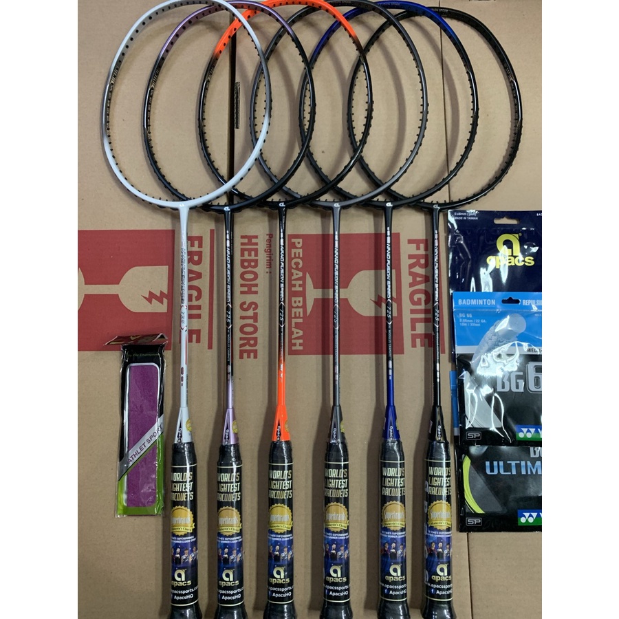 Raket Badminton APACS NEW NANO FUSION 725 Grip 6u G2 Original