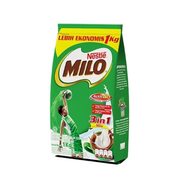 

Milo 3in1 Activ-Go Pouch 1kg Susu Milo Bubuk