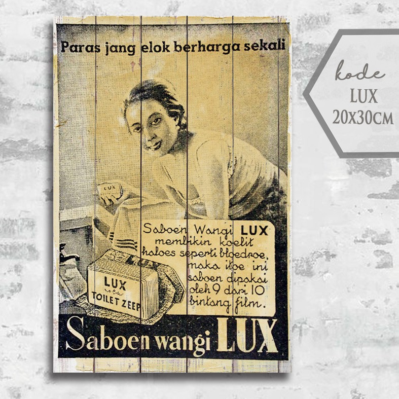 Dekorasi Dinding Poster Kayu 20x30cm Tebal 15mm Iklan Jadul Sabun Lux Shopee Indonesia