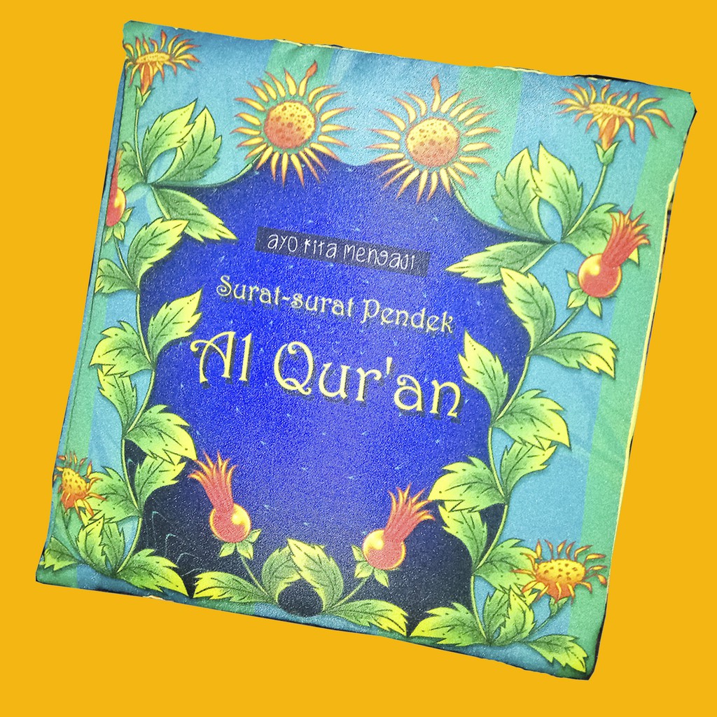 Mainan Anak Buku bantal Ayo mengaji Surat-surat pendek Al quran - Bahan polyester dan serat silikon