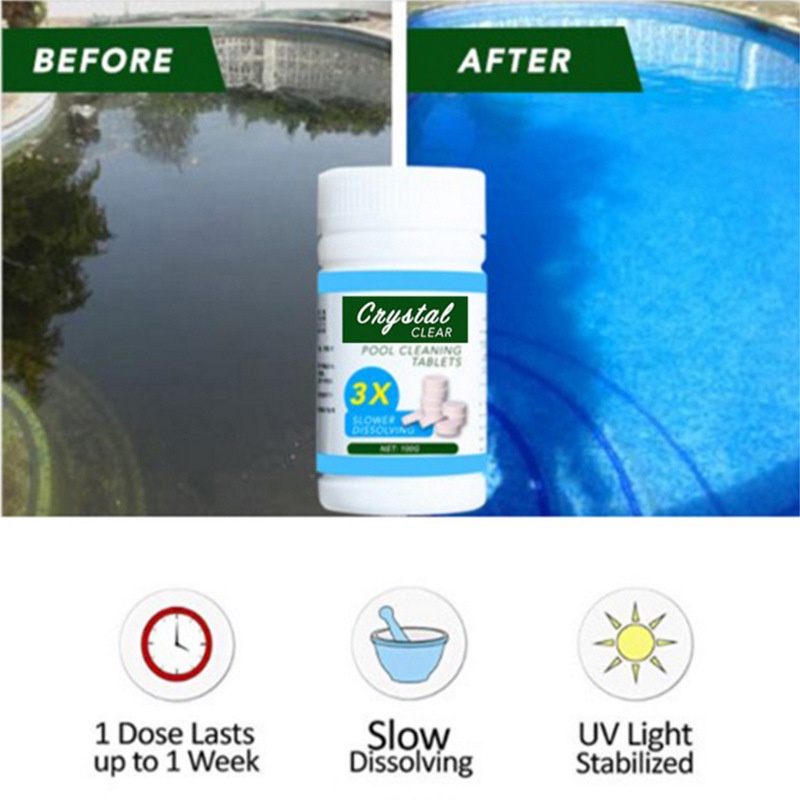 Mi.more Pool Cleaning Floating Chlorine Klorin Dispenser Pelampung Tablet + 100g Obat Pembersih Kolam Renang