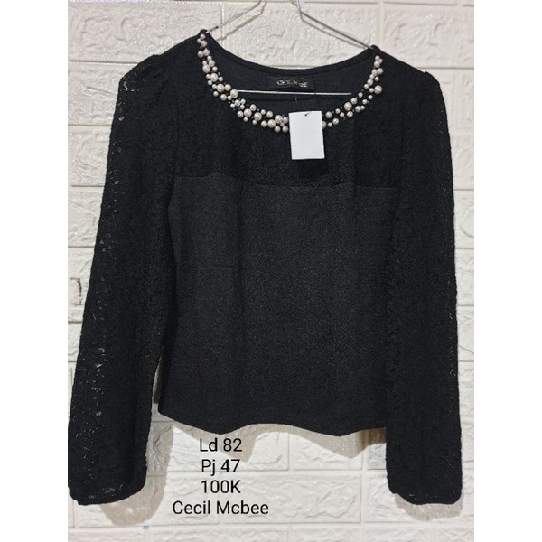 Cecil Mcbee Black Blouse