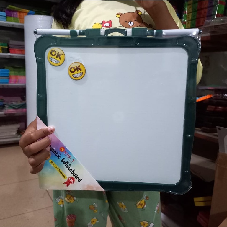 PAPAN TULIS ANAK / PAPAN TULIS WHITE BOARD / PAPAN SPIDOL MINI / WHITEBOARD MAGNET VIS-1 JL-111