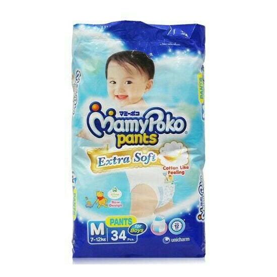 terlaris MamyPoko Pants Extra Soft M34 Boys / Mamy Poko extrasoft M 34 Boy murah