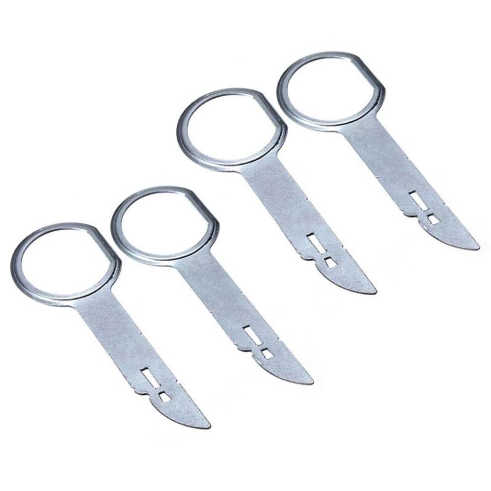 Chookyy 4Pcs Alat Ekstraksi Kunci Penghapus Radio Mobil Bermanfaat Styling CD Stereo Radio