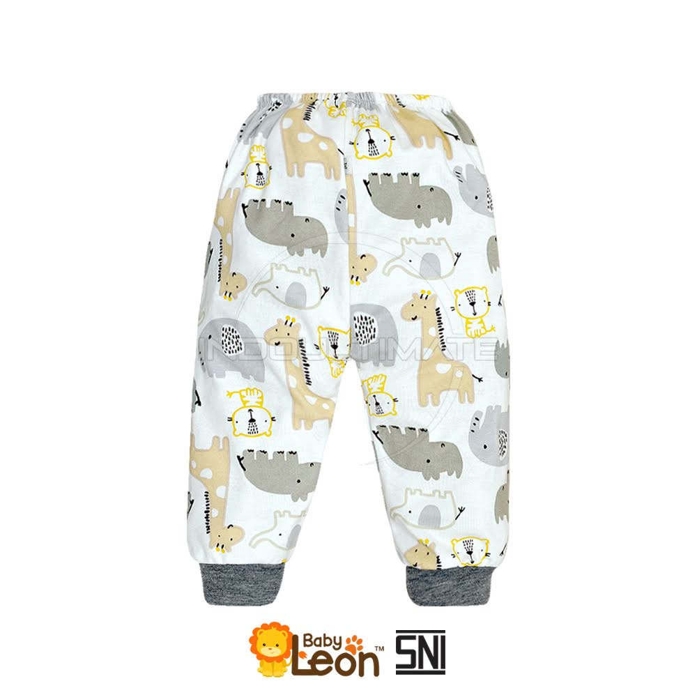 Celana Panjang Bayi Newborn 1Pcs (Ukuran S,M,L) ZOO SERIES BABY LEON COTTON Double Knit DS-115 Celana Panjang Anak Bayi Newborn Celana Diaper Celana Popok Celana Panjang Harian Anak Bayi Celana Anak