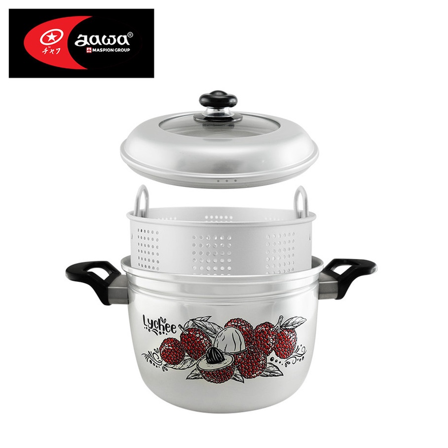 Maspion Panci Panca Guna 30 cm Panci Kukus + Tutup Kaca