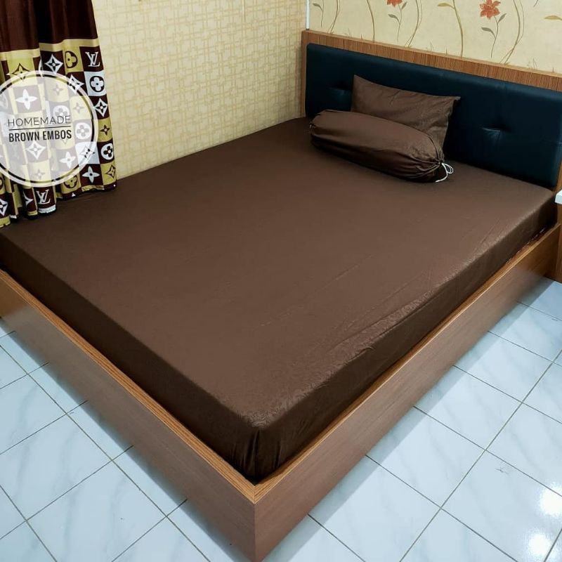 Sprei Estetik Polos Embos Ukuran 90x200 100x200 120x200 Bedsheet Aesthetic Homemade