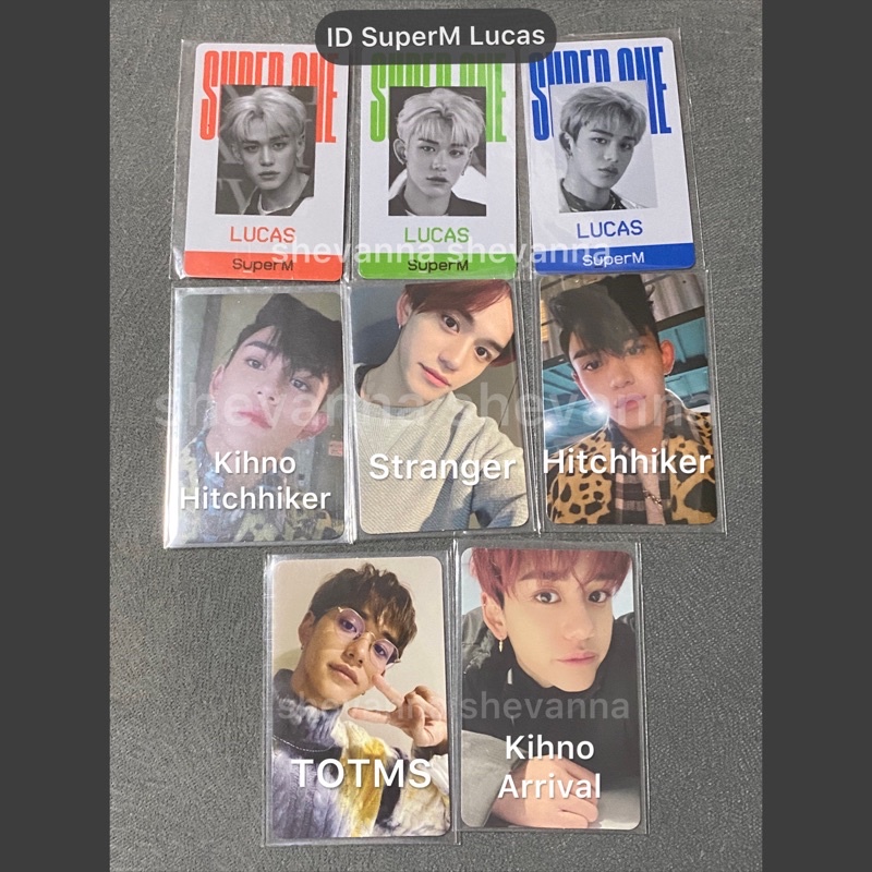 PC Photocard Lucas ID Card SuperM, Kihno Hitchhiker, Stranger, TOTMS Wayv, Kihno Arrival Resonance N