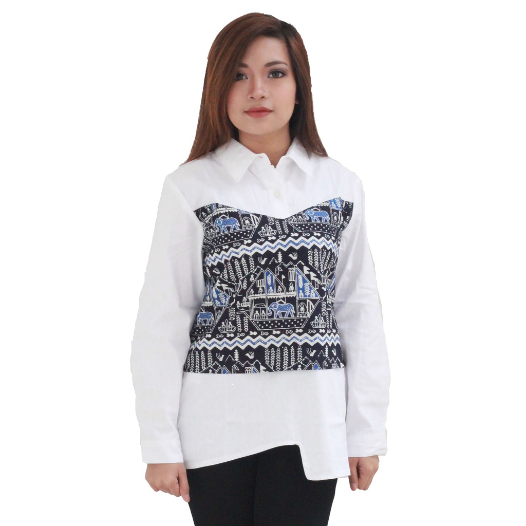 Kemeja Batik Asli Lampung Kombinasi - Zallatra S9