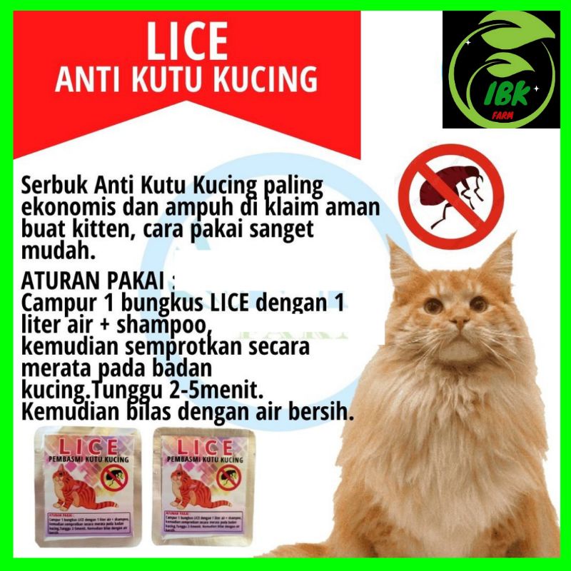 Obat Anti Kutu Kucing Anjing Ampuh LICE Serbuk INBEKEN