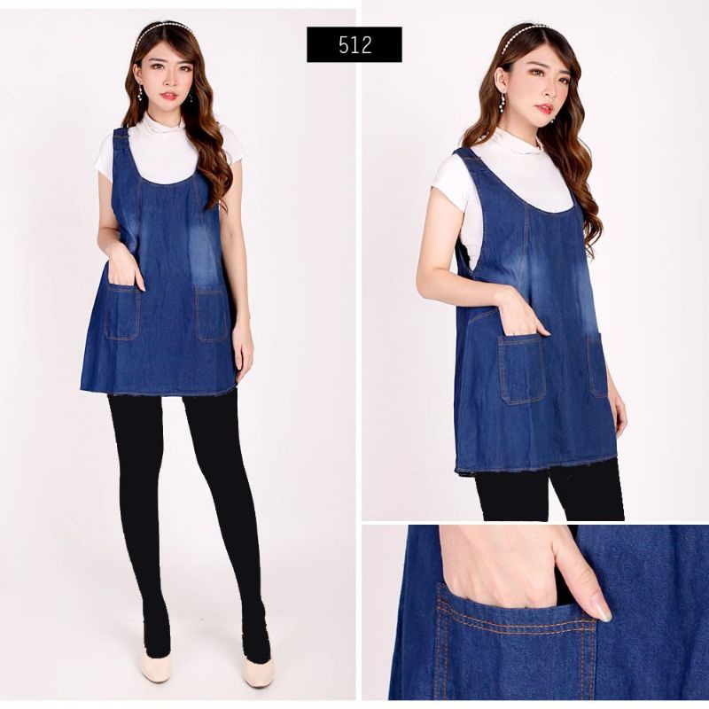[ANGIE] Tanktop/Baju luaran Denim Wanita Murah Bagus Allsize (kode 512)