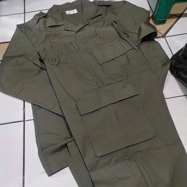 SETELAN BAJU SERAGAM PDL ijo satpol pp jatah brimob