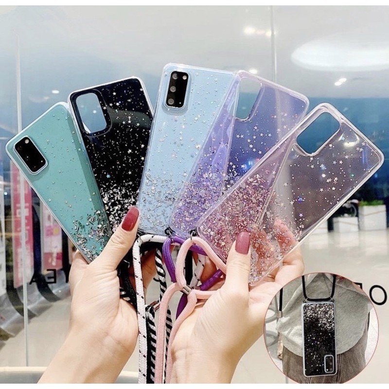 Glitter Case iPhone Oppo Vivo Xiaomi Samsung Huawei M20 M51 F11 A15  V20 A31 A92 A91 A52 A12 M21 M11