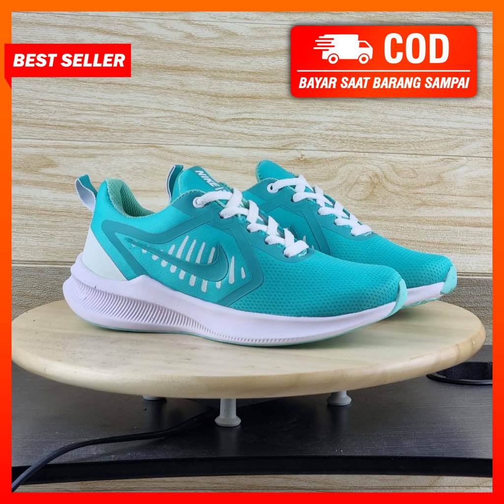 SEPATU WANITA RUNNING NIKE ZOOM PEGASUS HIJAU TOSCA PUTIH SNEAKERS TERMURAH TERBARU TERLARIS PROMO