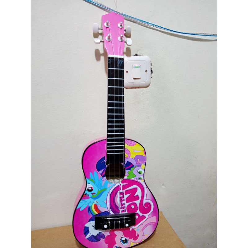 Gambar helokity/ukulele kado hadiah/ukulele murah/kecrung motip gambar senar 4