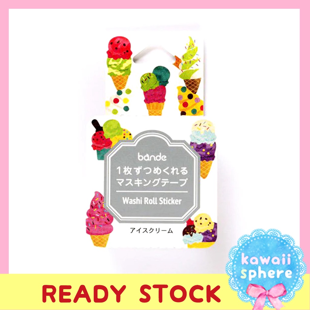 

Bande Ice Cream | Washi Tape Flake Sticker Eskrim | Import Japan