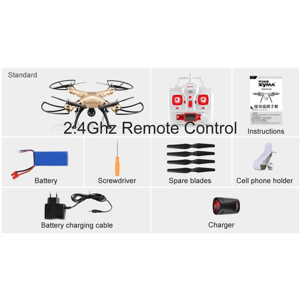 Drone Syma X8HW Syma Drone X8HW 1 Wifi FPV Altitude Hold HD 720p