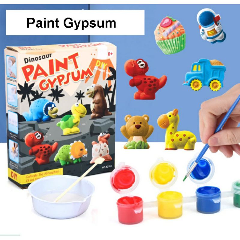painting gypsum mainan diy gypsum clay diy tempelan magnet kulkas