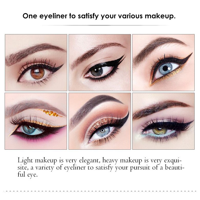 【BPOM】Allphv Eyeliner Stamp 2in1 Waterproof Eyeliner Professional Black Anti Air Tahan Lama